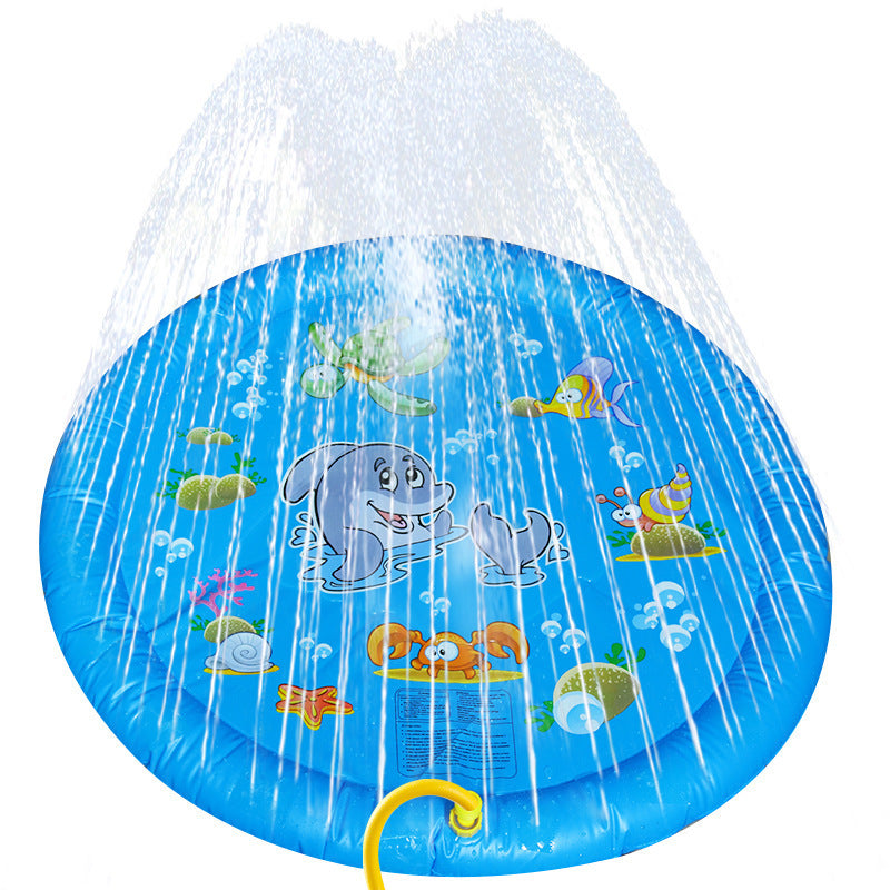 Fun Backyard Fountain Play Mat: Non-Slip Splash Pad for Kids and Dogs