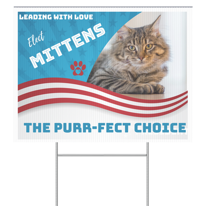 Vote for Paws! Pet Election Corrugated Yard Signs