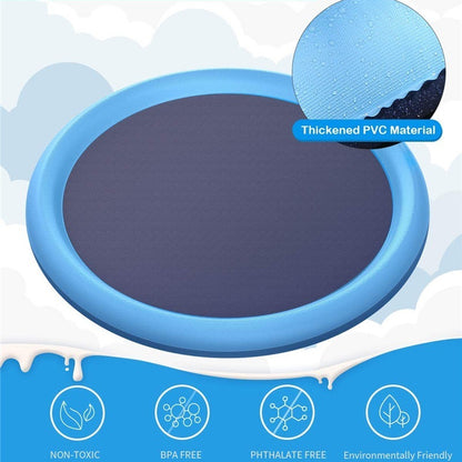 Fun Backyard Fountain Play Mat: Non-Slip Splash Pad for Kids and Dogs