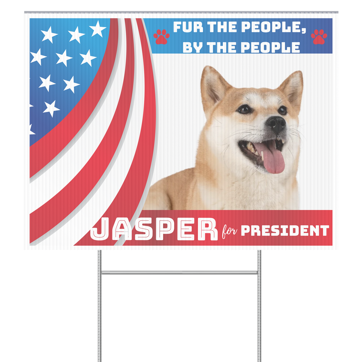 Vote for Paws! Pet Election Corrugated Yard Signs