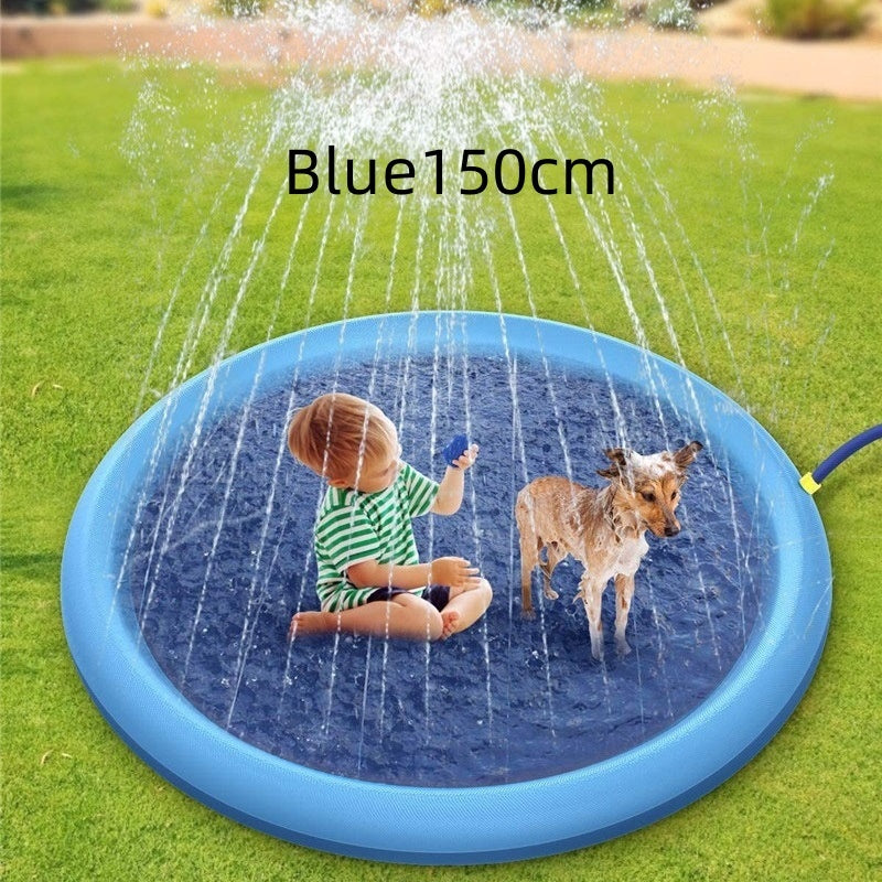 Fun Backyard Fountain Play Mat: Non-Slip Splash Pad for Kids and Dogs