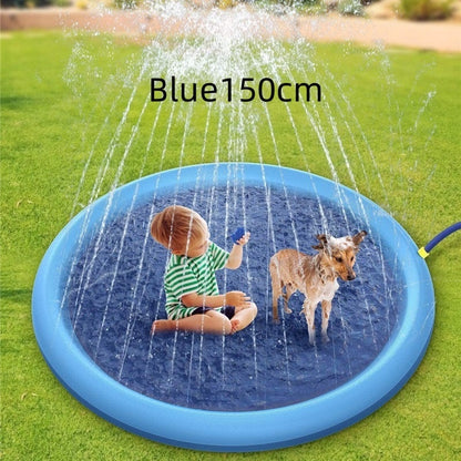 Fun Backyard Fountain Play Mat: Non-Slip Splash Pad for Kids and Dogs