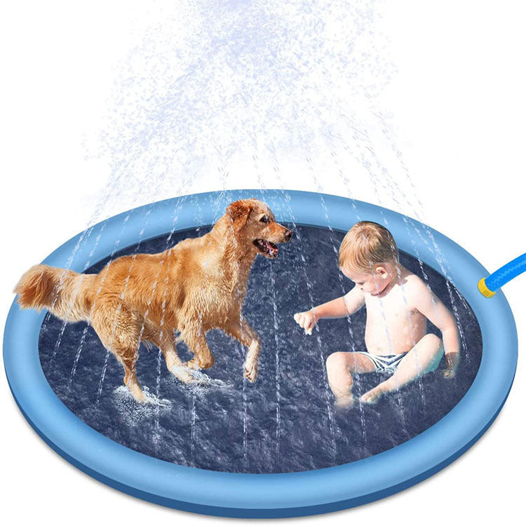 Fun Backyard Fountain Play Mat: Non-Slip Splash Pad for Kids and Dogs