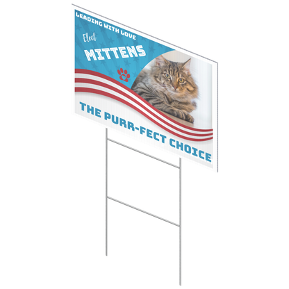 Vote for Paws! Pet Election Corrugated Yard Signs