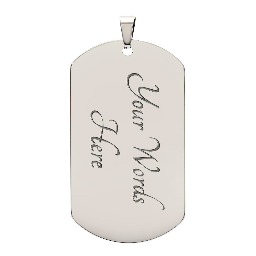 Memorial Pet Gift - Dog Tag "Don't Cry For Me"