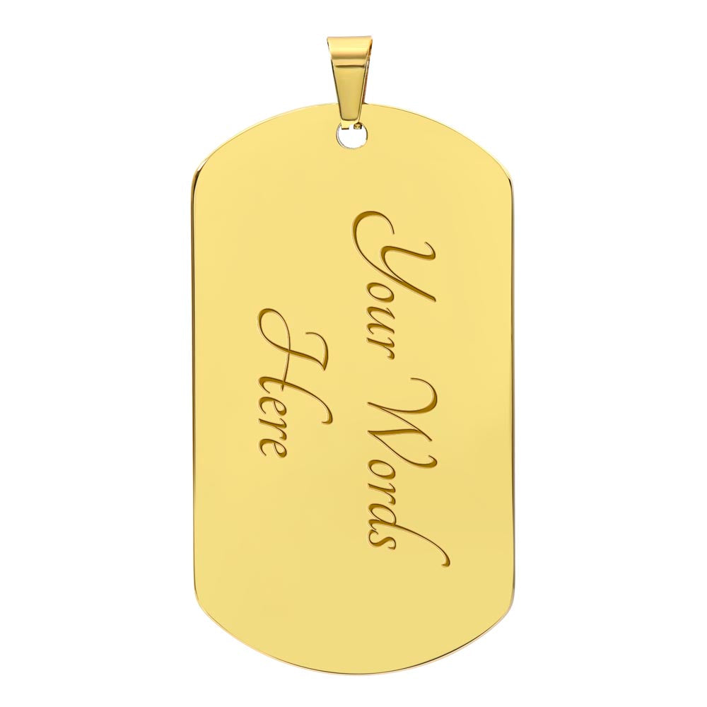 Memorial Pet Gift - Dog Tag "Don't Cry For Me"